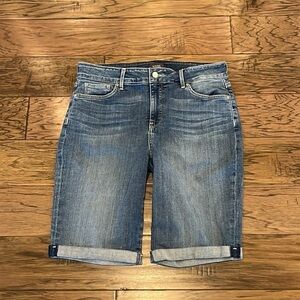 NYDJ Briella Cuffed Bermuda Shorts High Rise Size 10